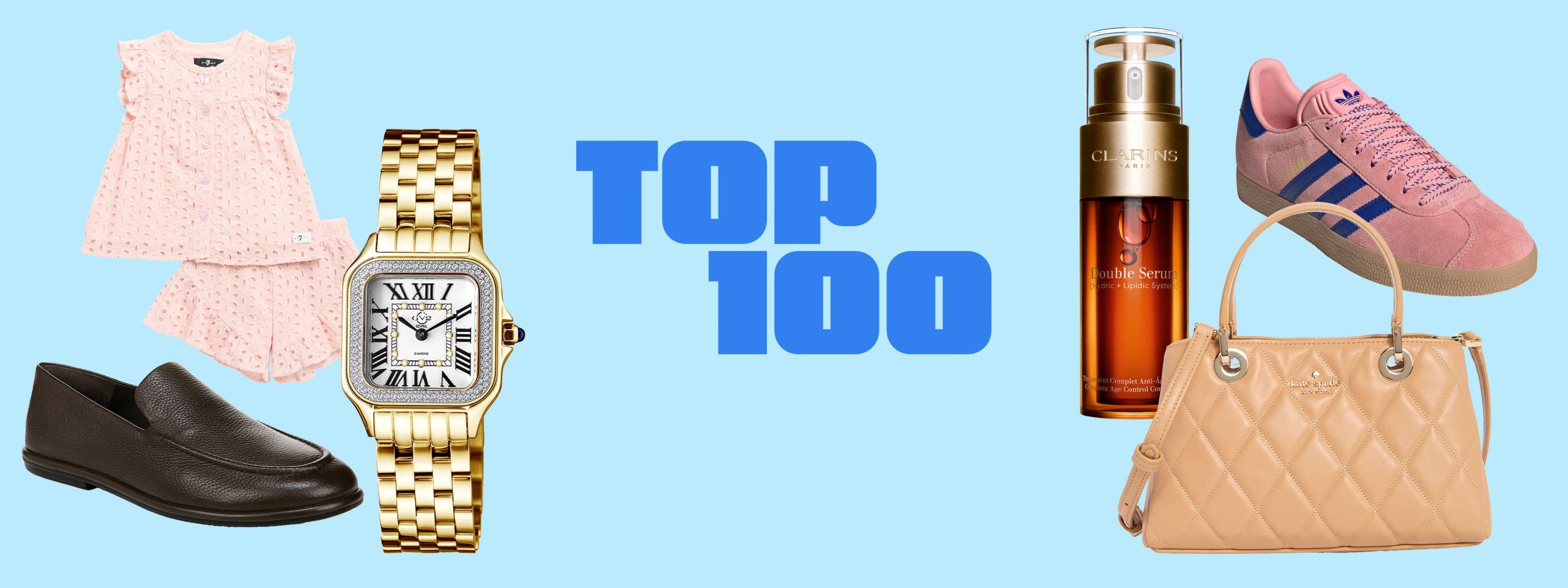 Top 100: up to 65% off summer's best deals. An assortment of shoes, clothing, beauty and accessories.