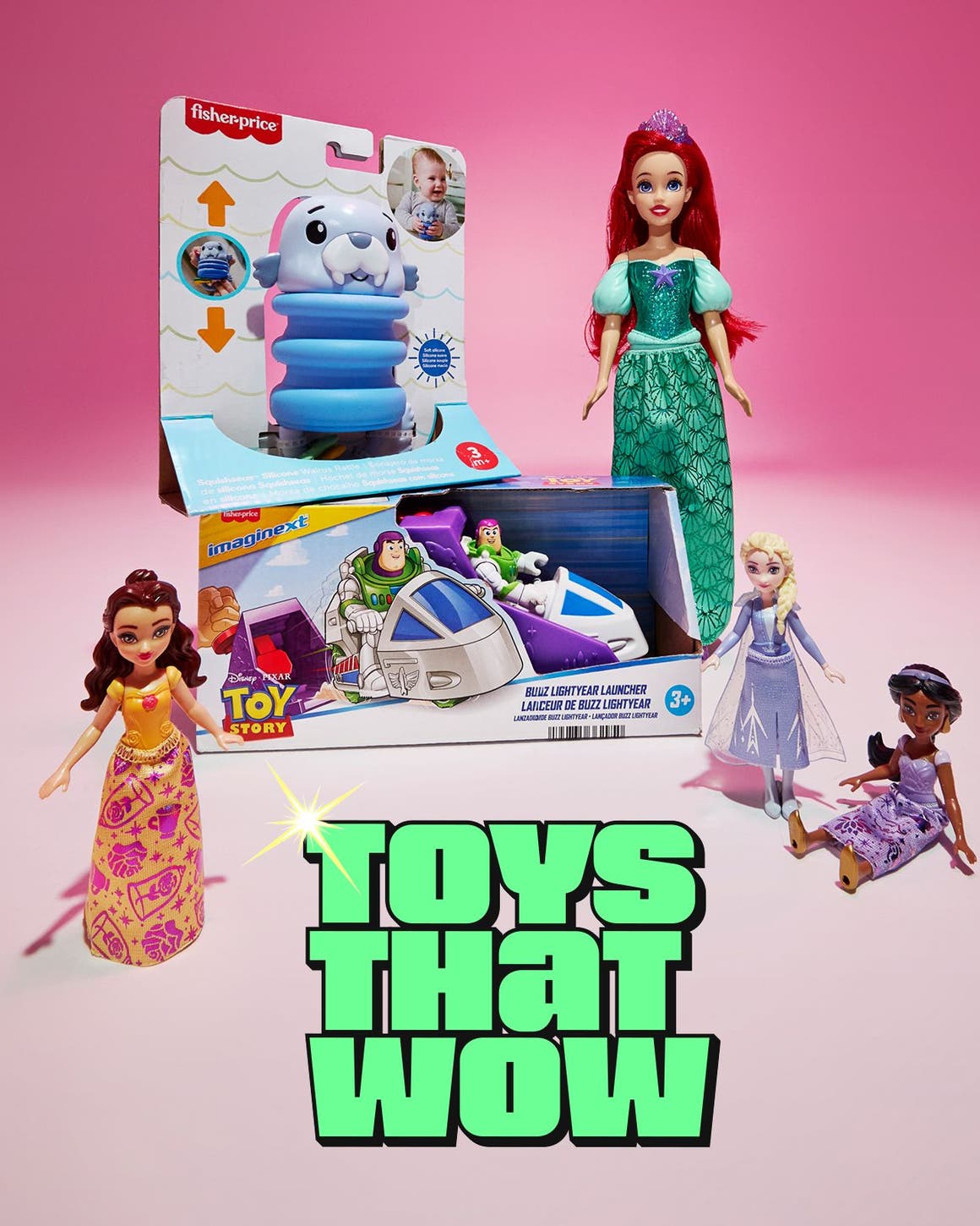 Toys that wow. An assortment of toys. 