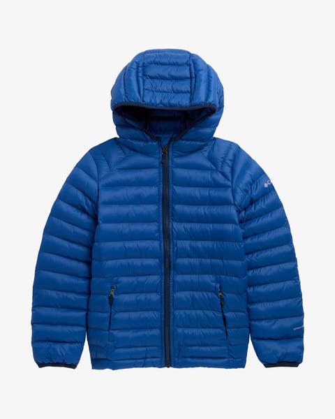 Kid's blue puffer jacket.