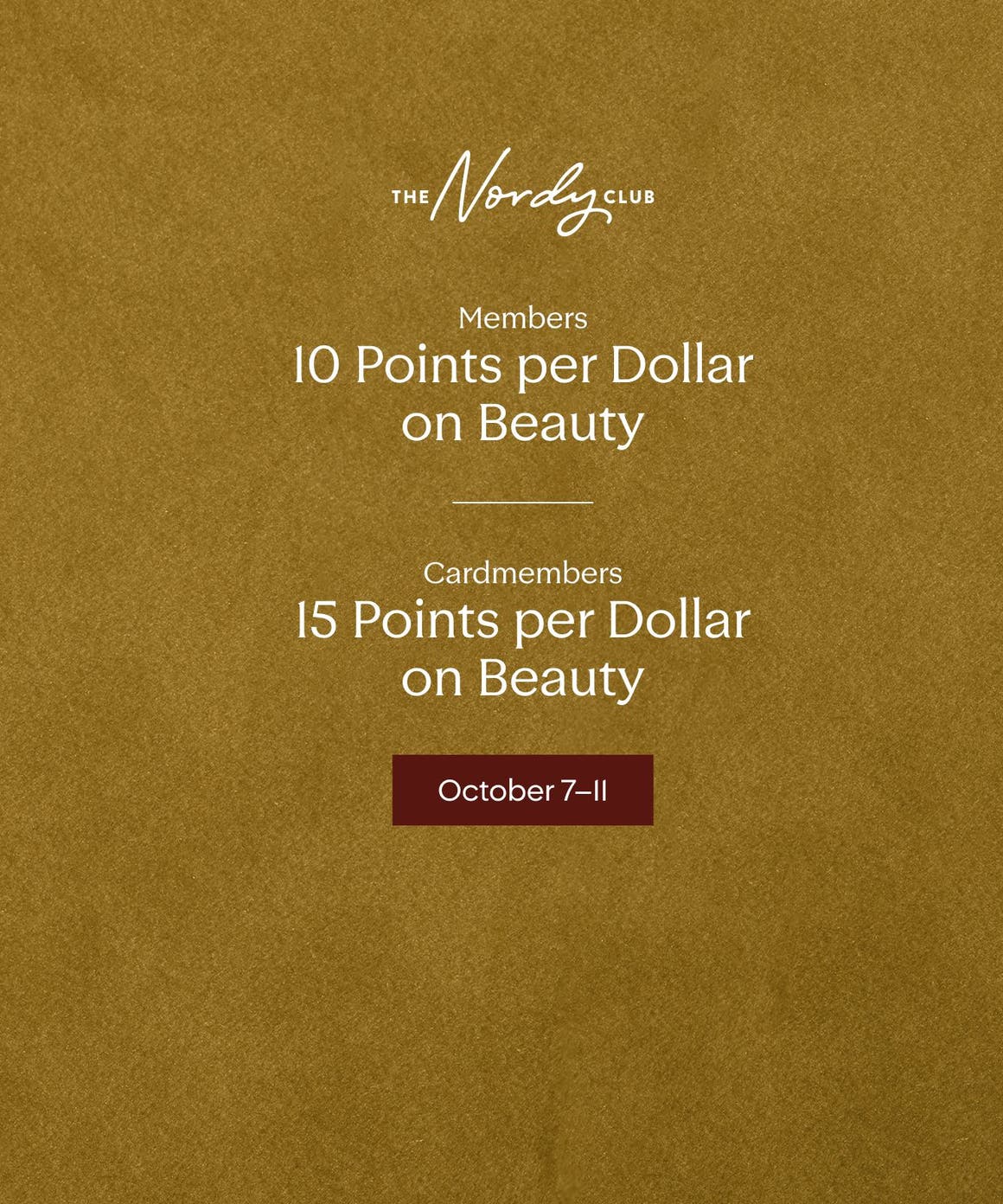 Beauty Bonus Points Offer