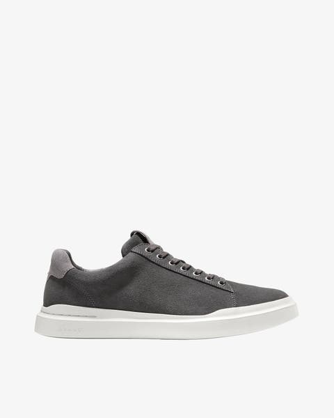 A grey dress sneaker.