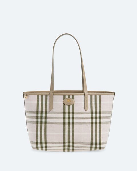 Plaid handbag by Burberry.