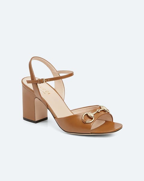 Gucci block heel sandals.