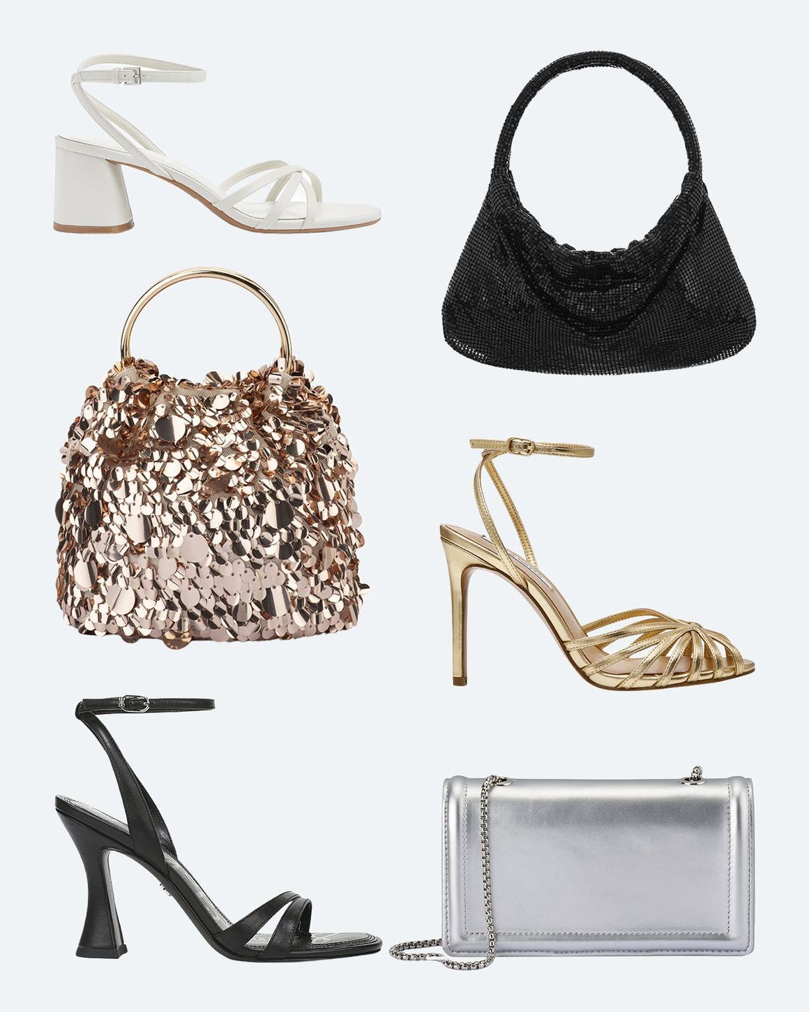 Bags and heels for going out.