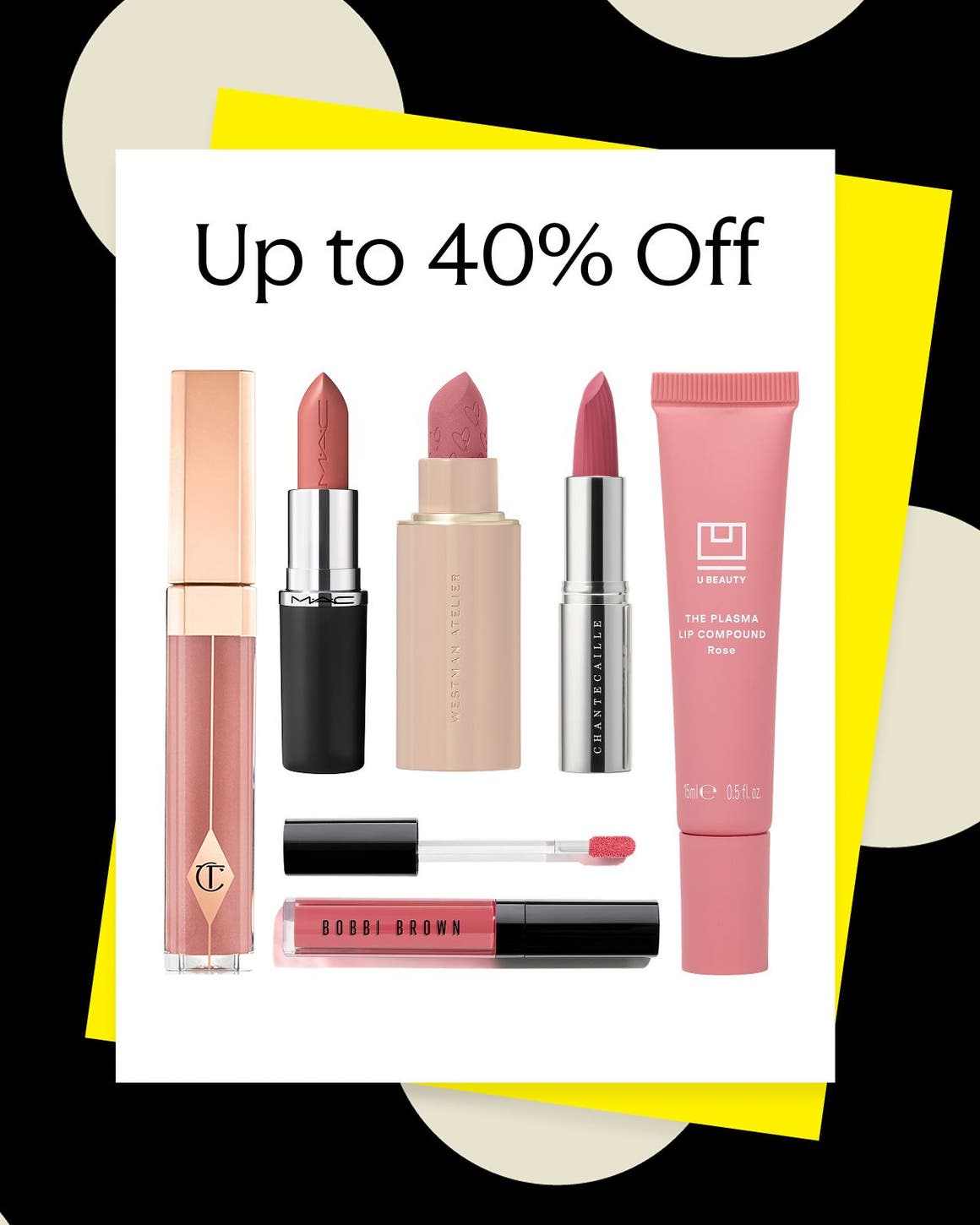 Assorted lip products.