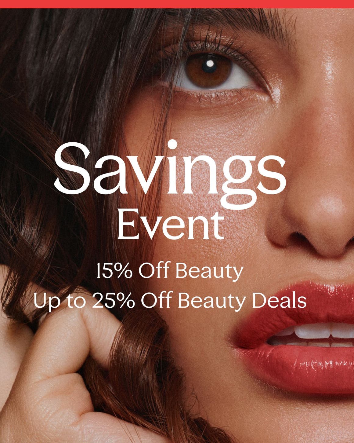 Savings event: 15% off beauty plus save 25% on select deals through September 23.