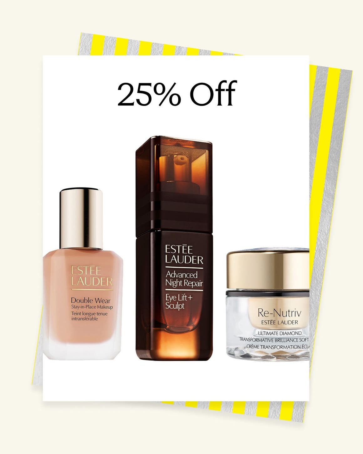 Estée Lauder skin care and makeup.