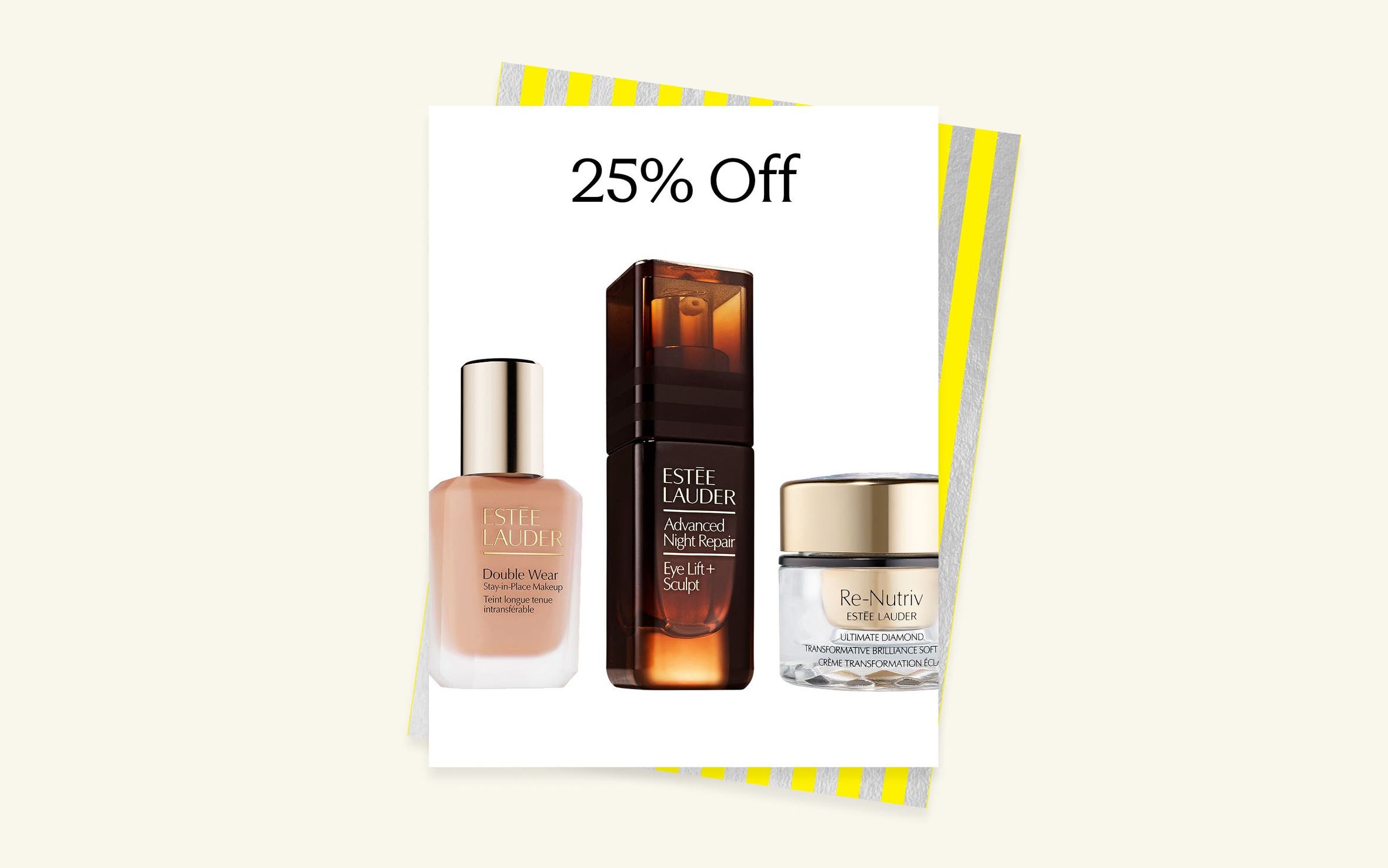 Estée Lauder skin care and makeup.