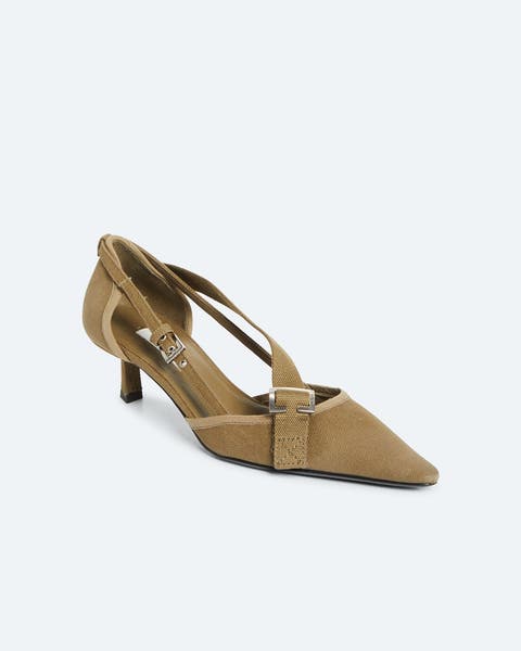 Prada kitten-heel pumps.