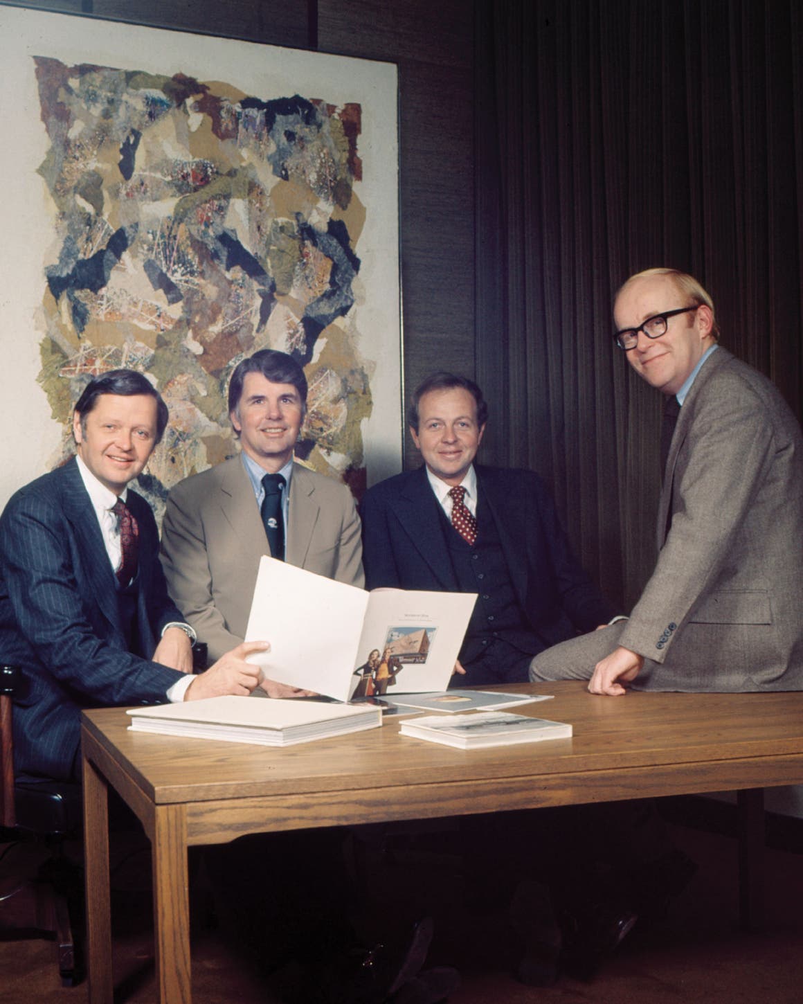 The three Nordstrom brothers hand the reins over to the third generation: Bruce, James and John, and Lloyd’s son-in-law Jack McMillan.