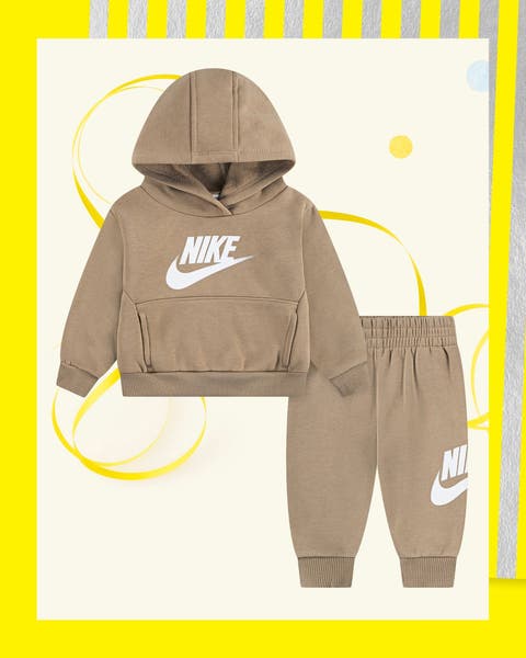 A boys' brown matching athletic set.