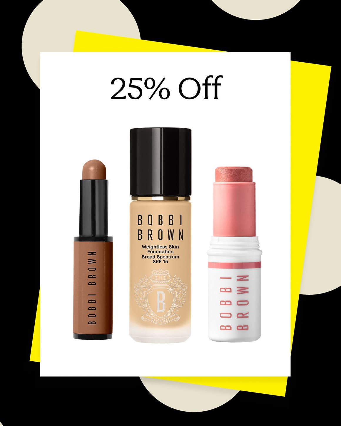 Bobbi Brown skin care and makeup products. 