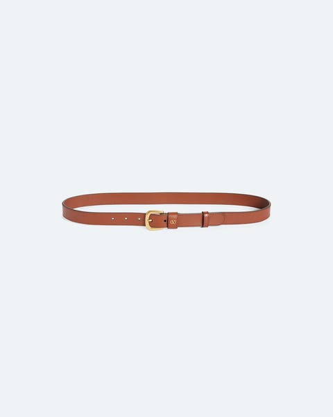 Caramel brown belt by Valentino Garavani.