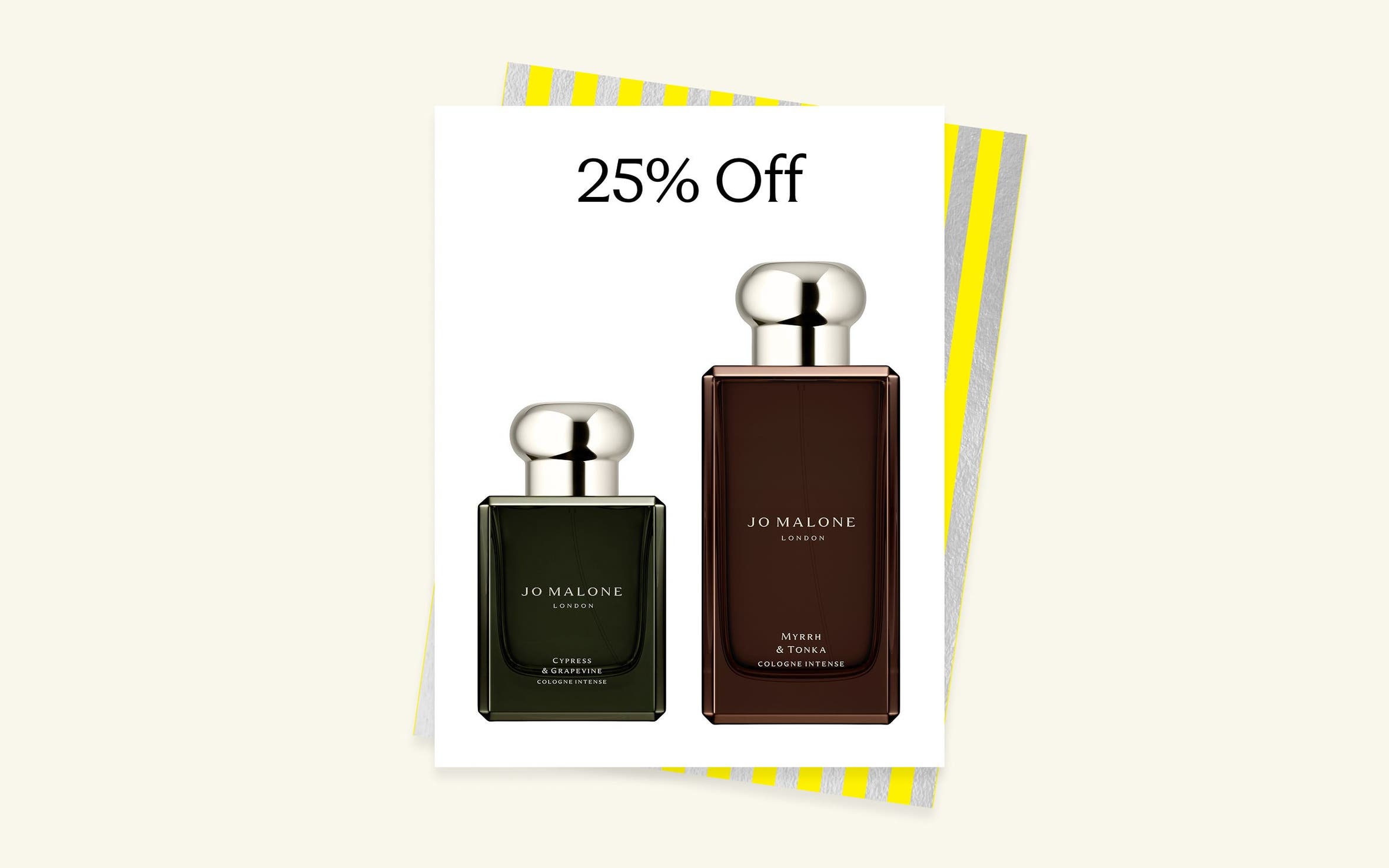Two bottles of Jo Malone London cologne. 