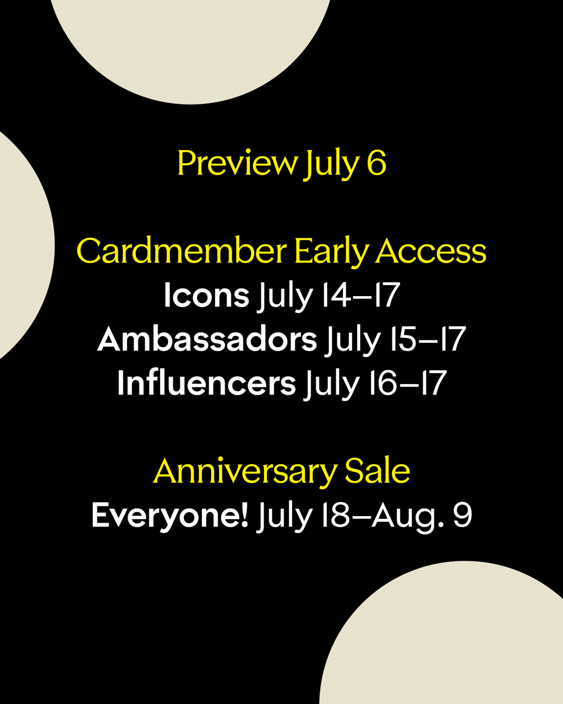 Anniversary Sale Coming Soon. New fall fashion. Sale prices. Let's party!