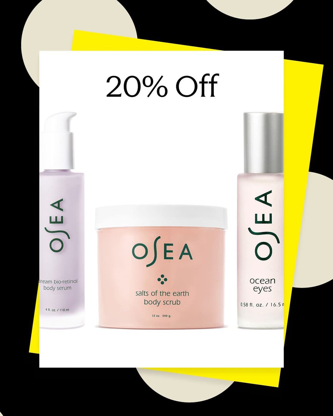 OSEA skin care and body products.