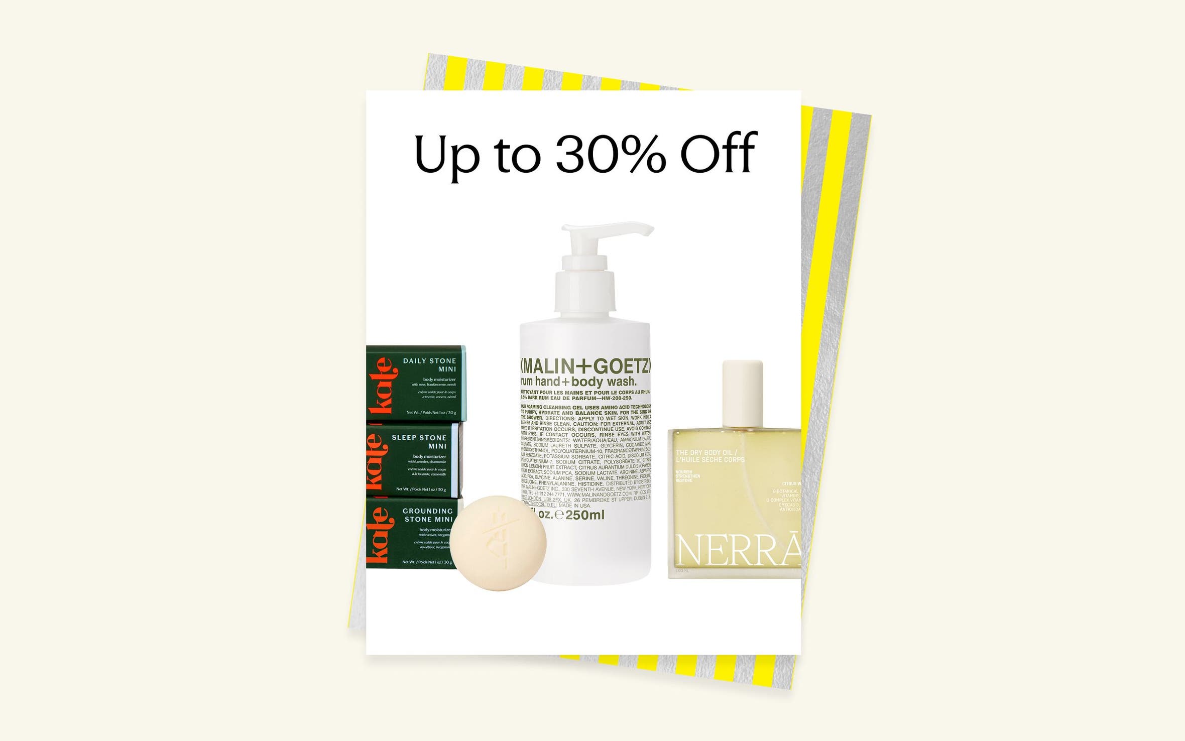 Bath and body products.