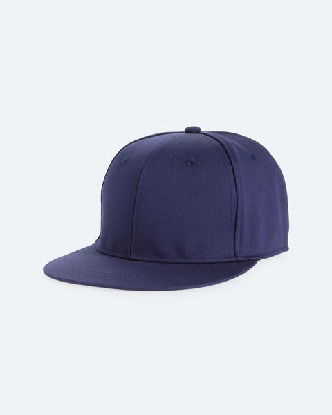 A blue baseball cap.
