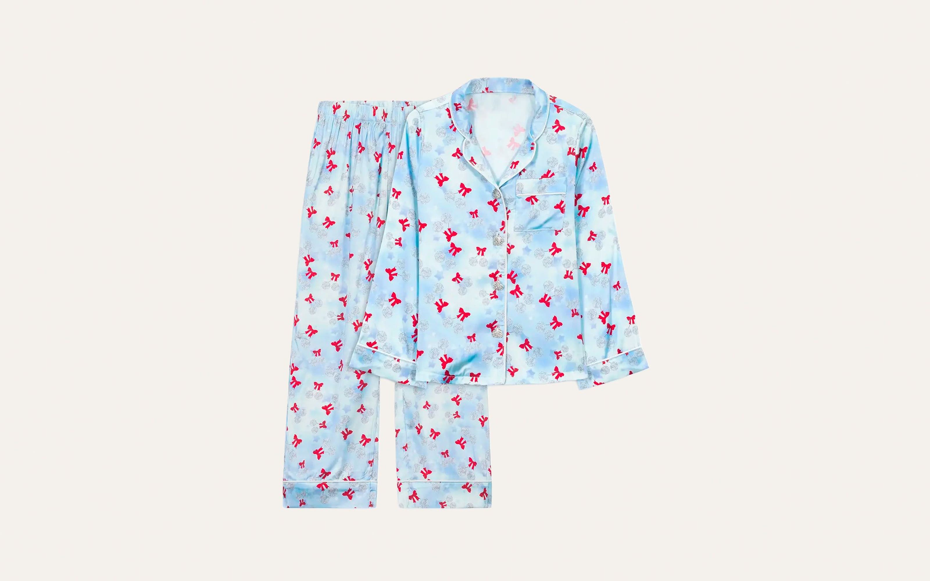 Recalled Preppy Goose Disco Cherries Satin Long Sleeve Pajama Pant Set.