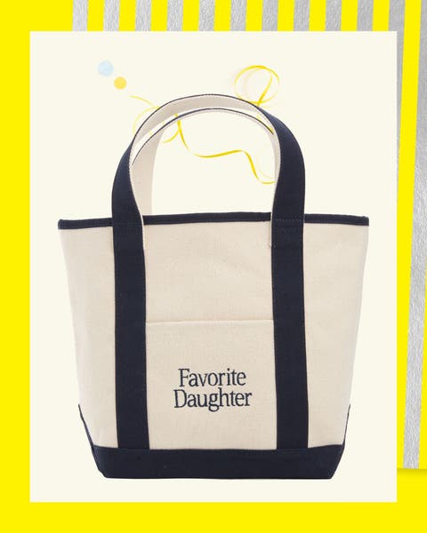 A large canvas Favorite Daughter tote.
