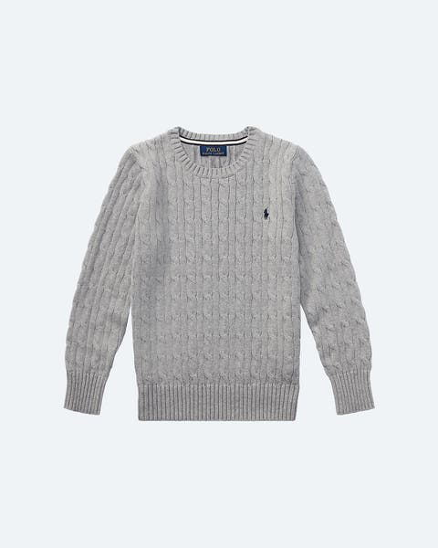 A gray Polo Ralph Lauren sweater for little boys.