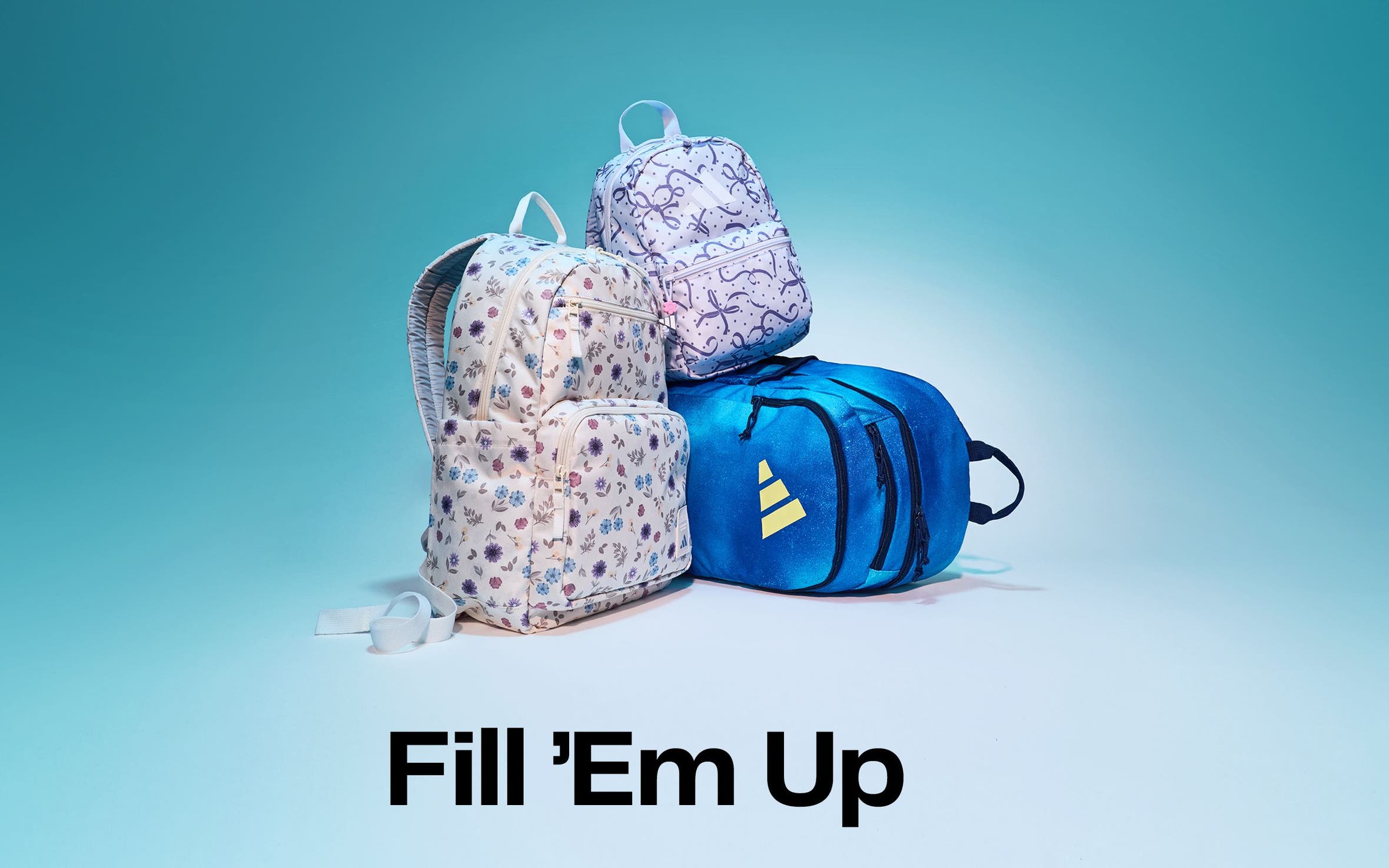 Fill ’em up. An assortment of kids’ backpack styles.