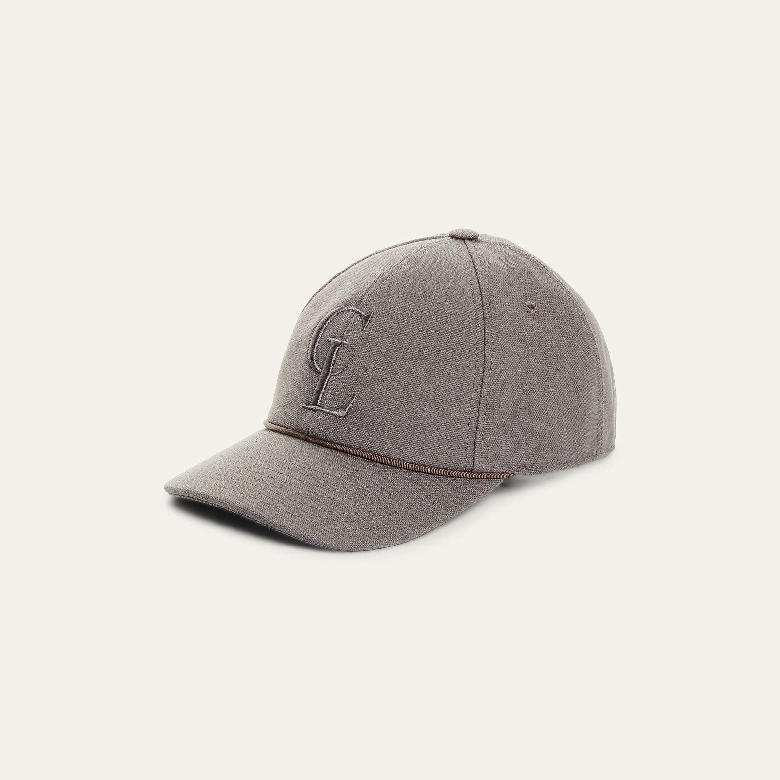 Image of grey Christian Louboutin hat.