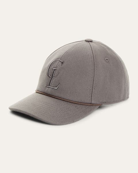 Image of grey Christian Louboutin hat.