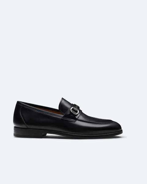 Black Magnanni loafer.
