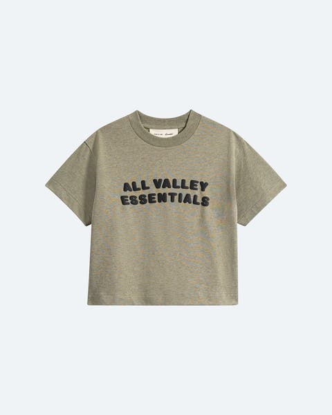 An olive green t-shirt for boys.