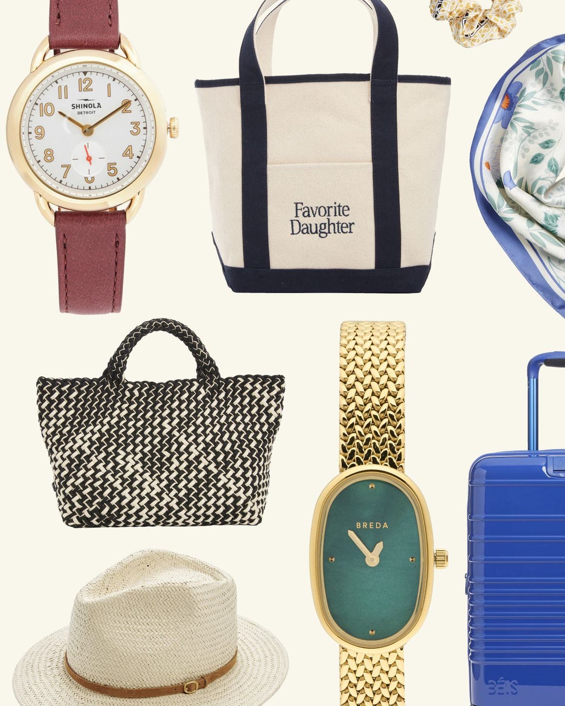 Anniversary Sale accessories including handbags, watches, hats and scarves.
