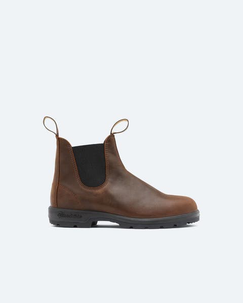 Brown Blundstone chelsea boot.