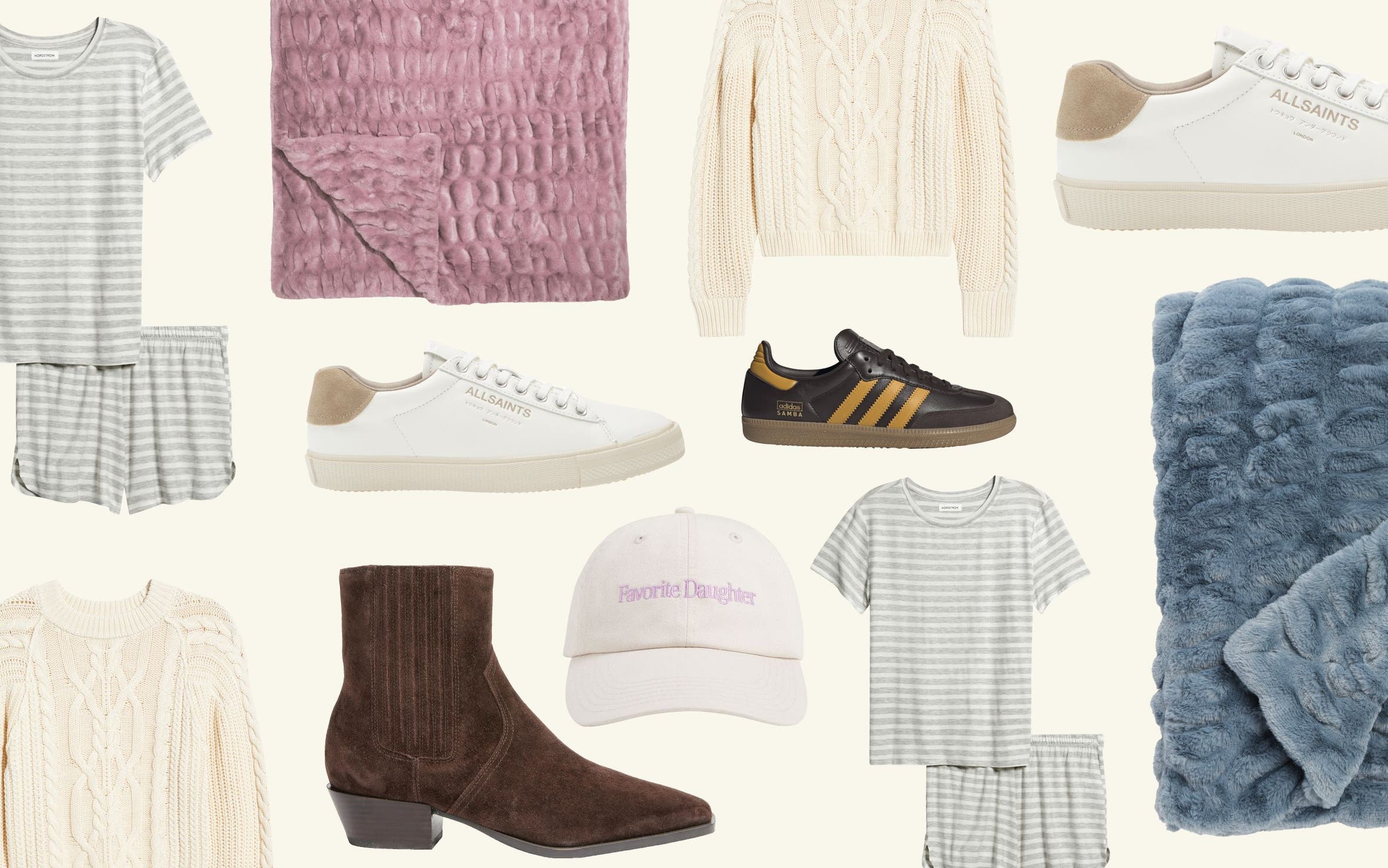 Anniversary Sale styles including clothing, blankets, shoes and hats.
