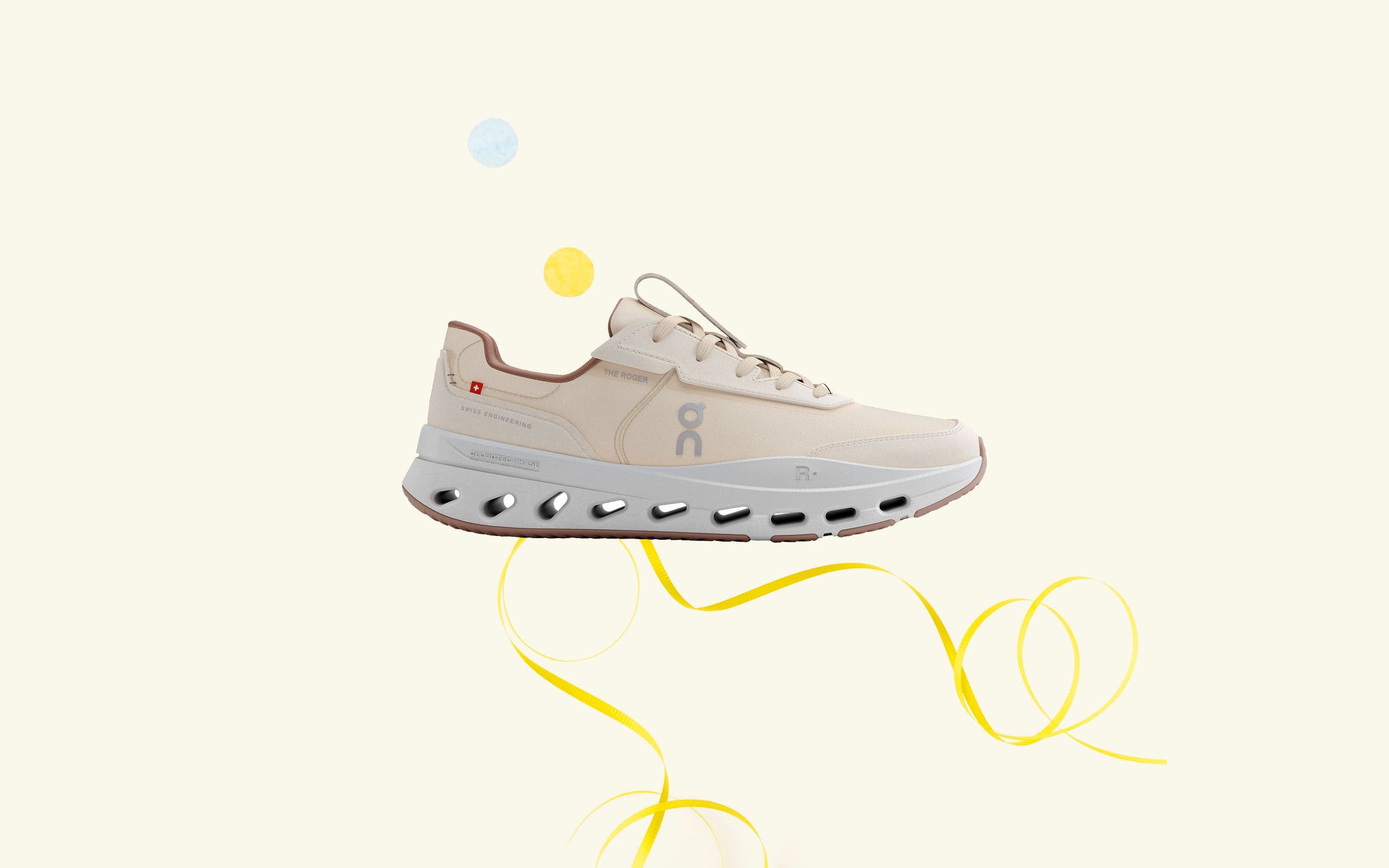 An On running shoe.