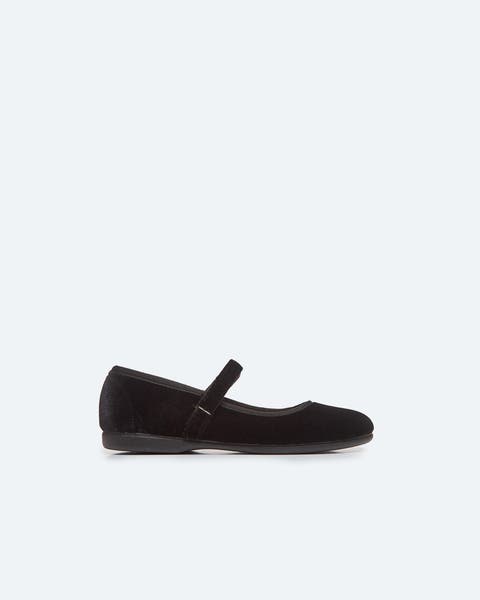 Dark mary jane flats.
