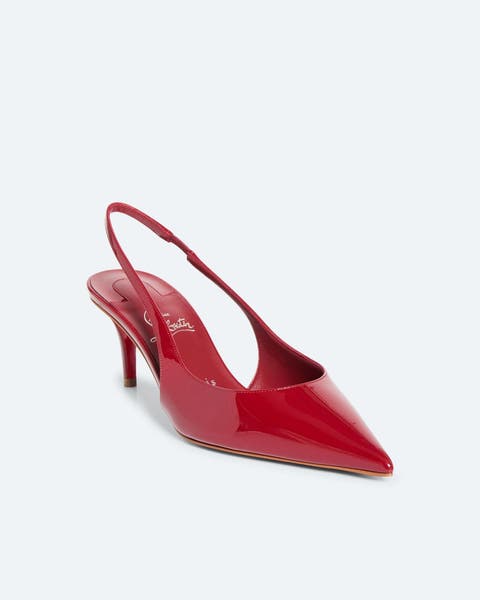 Red Christian Louboutin slingback heel.