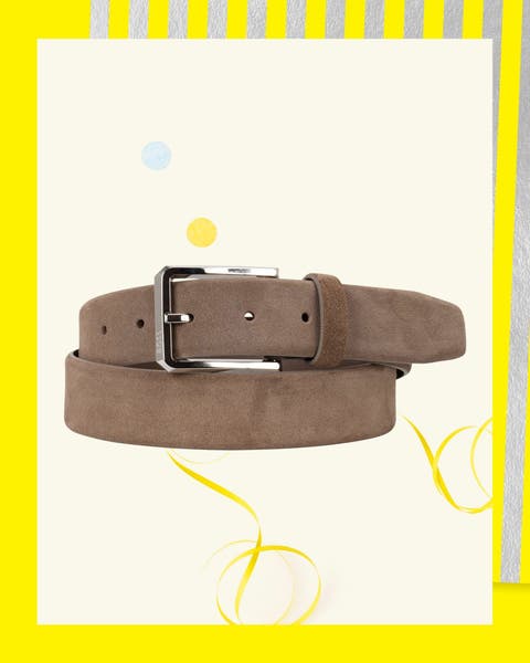 A suede belt.