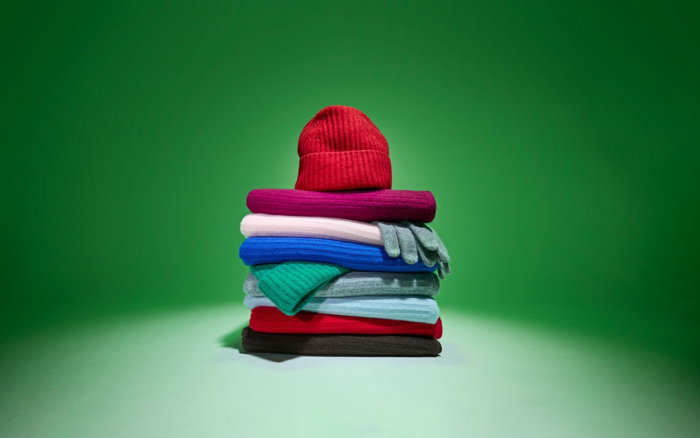 An assortment of cashmere items.