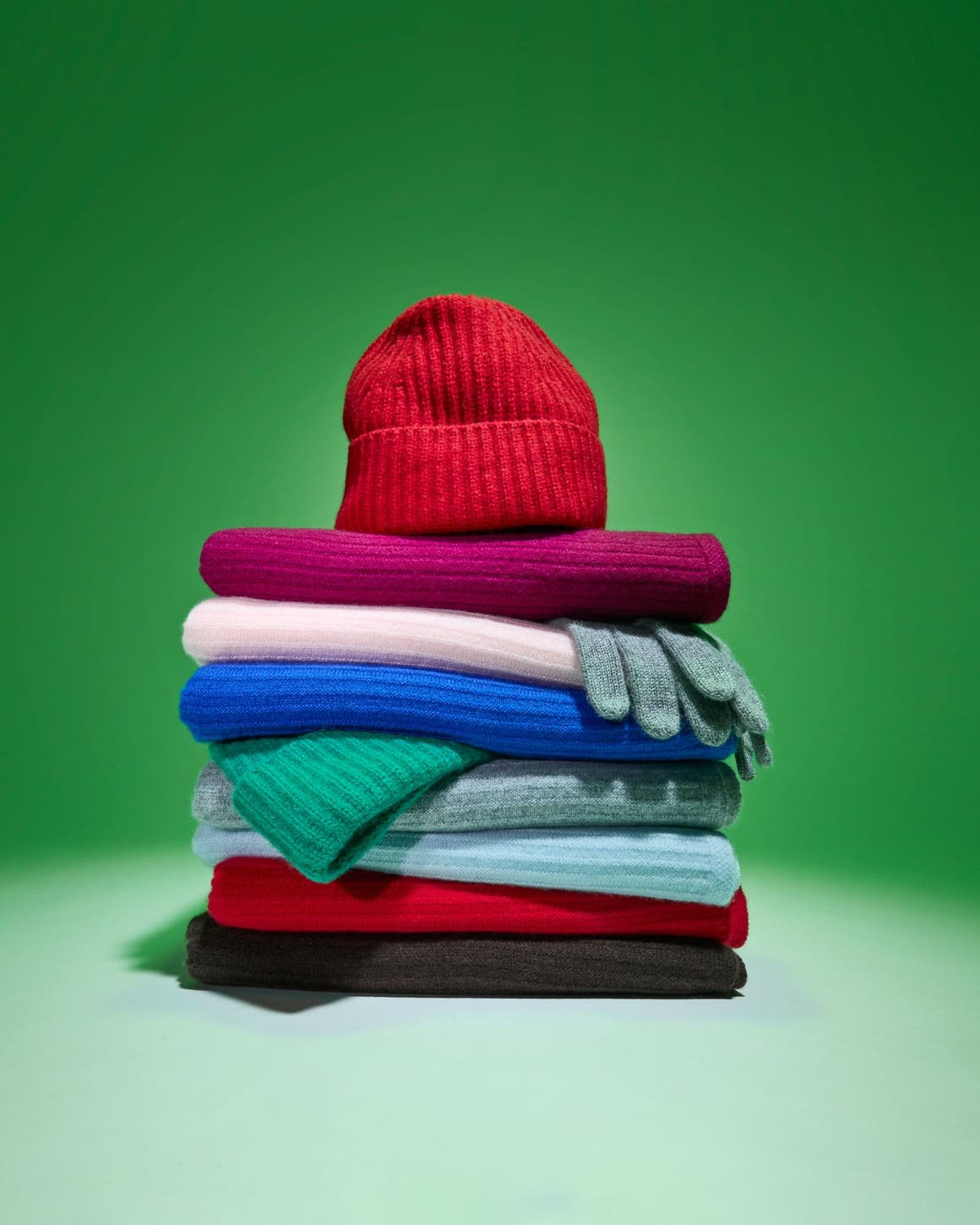 An assortment of cashmere items.