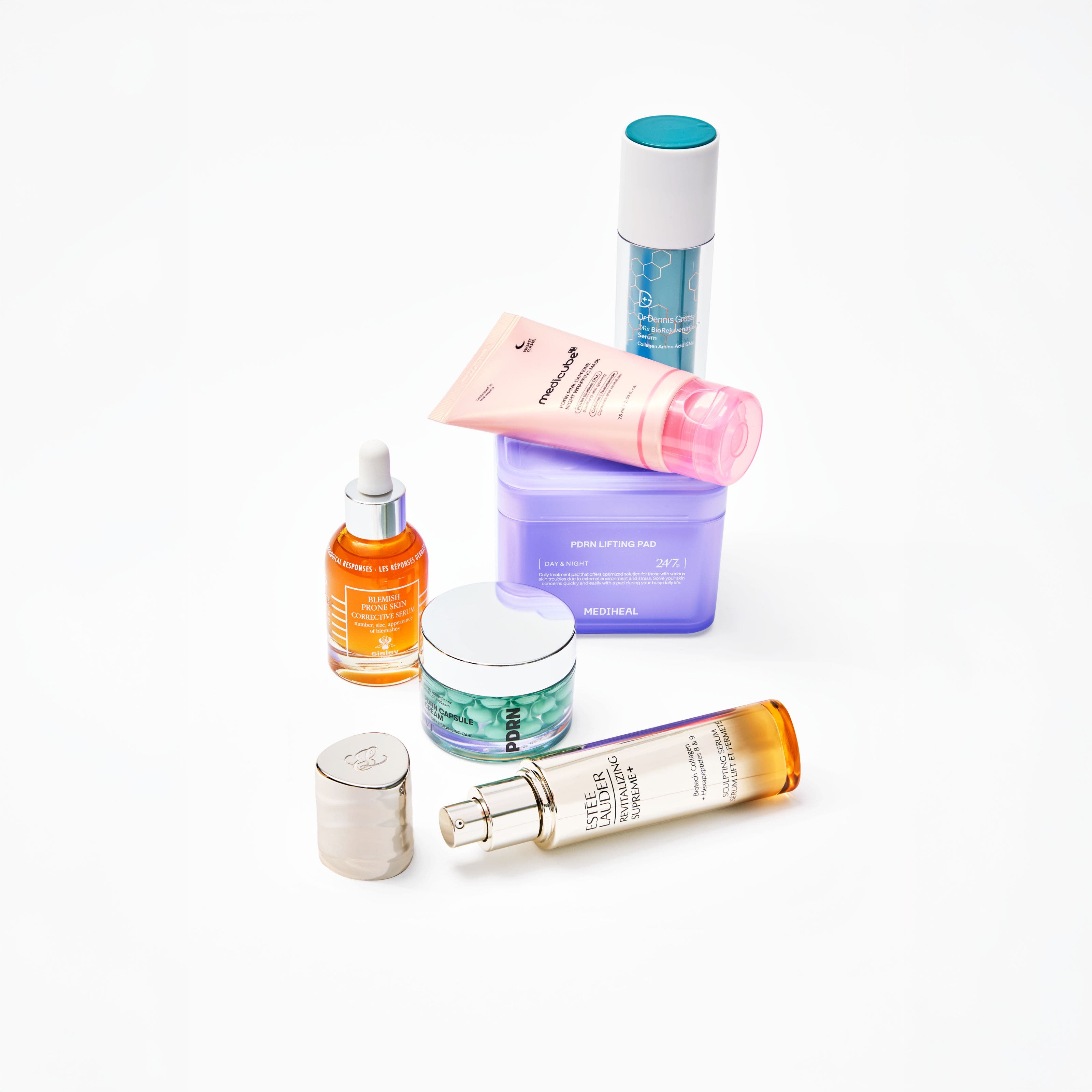 A collection of skin care products.