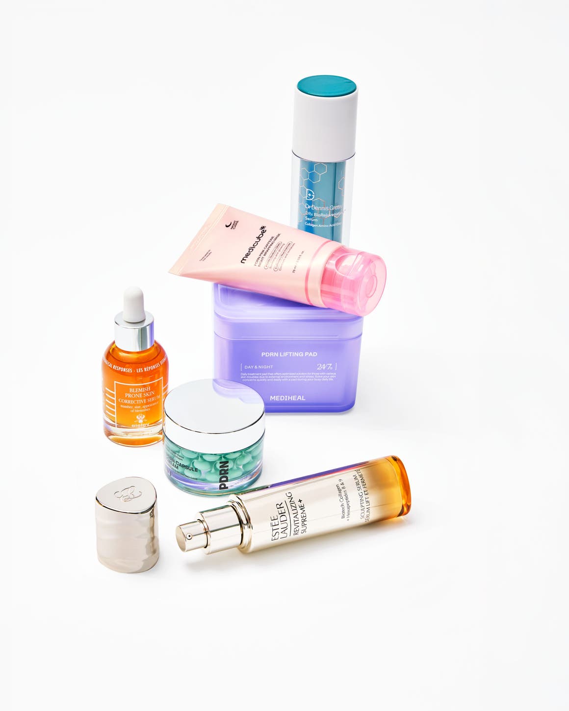 A collection of skin care products.