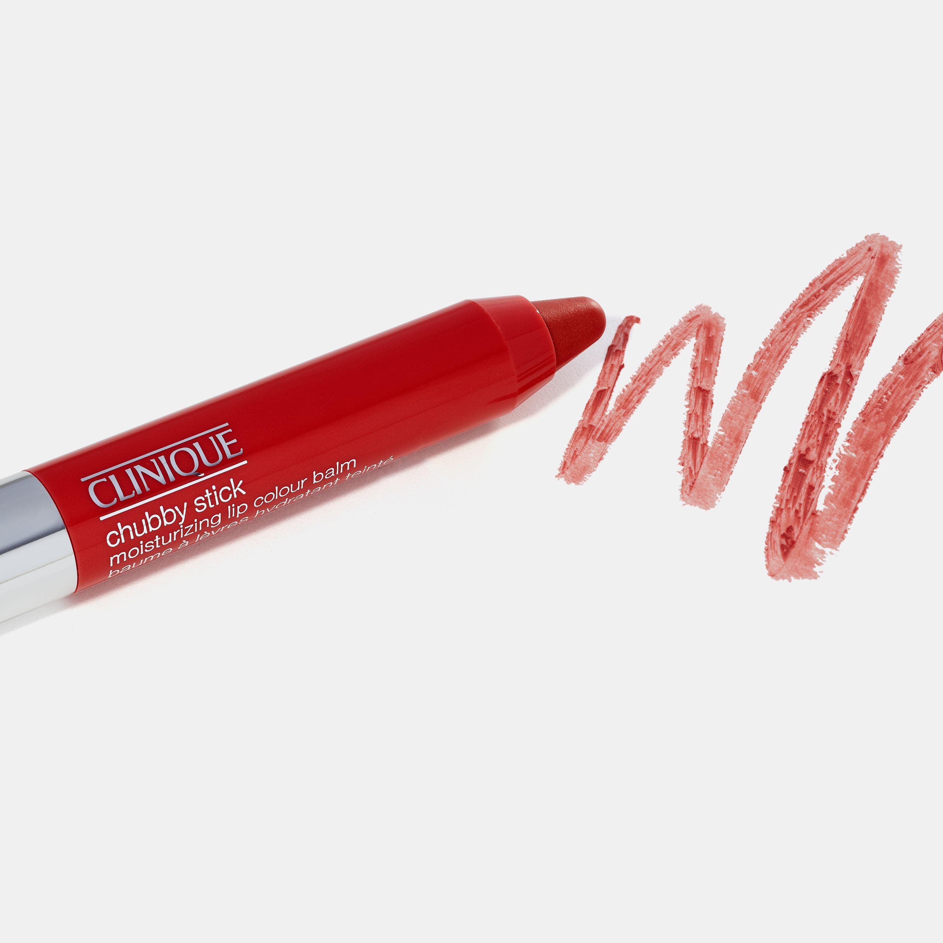 Clinique Chubby Stick lip color balm in red.