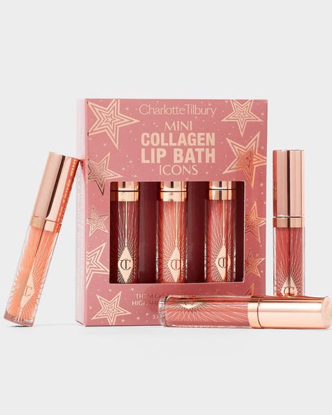 A set of Charlotte Tilbury lip glosses.