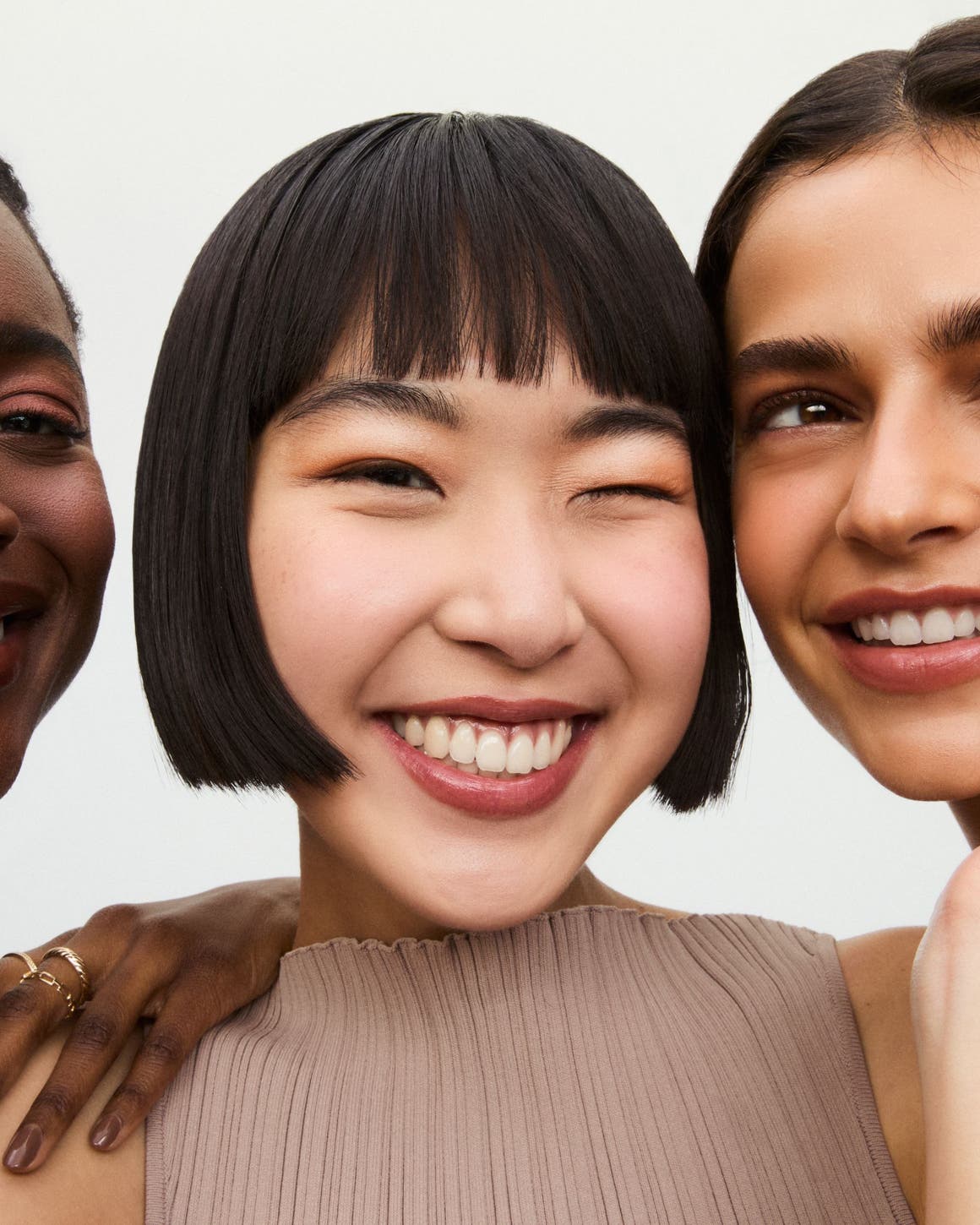 Three smiling women.