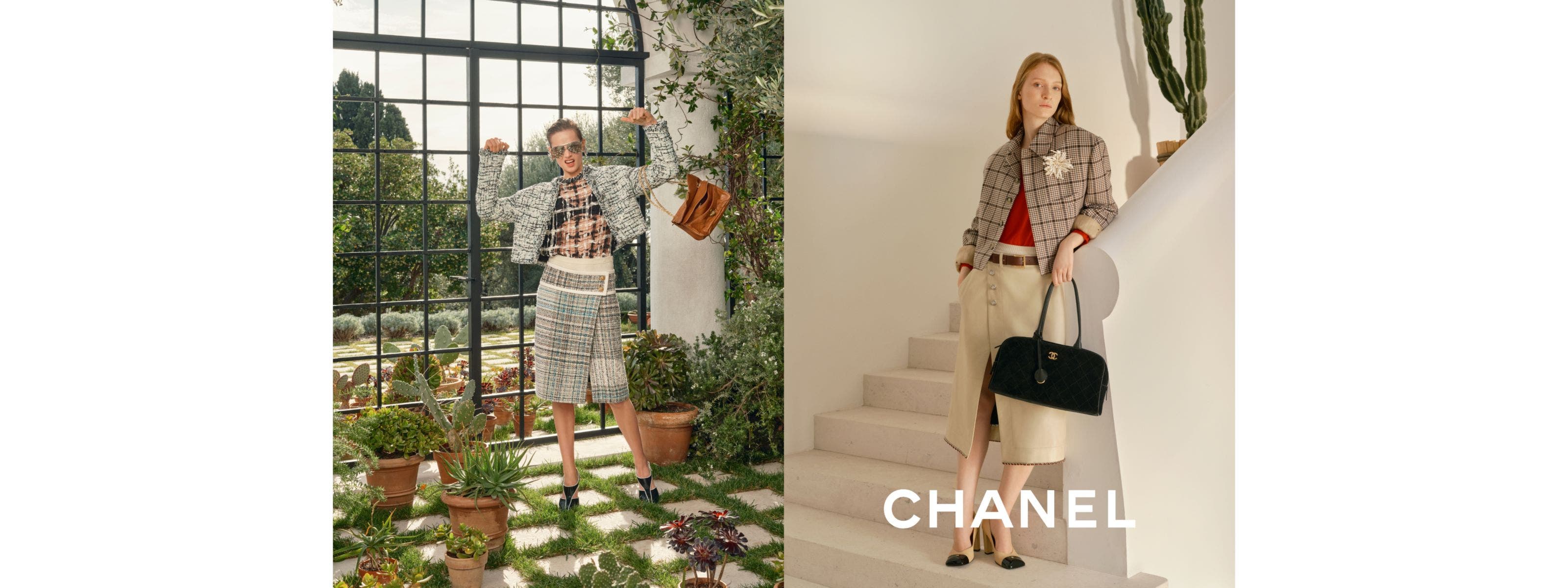 two women wearing CHANEL looks
