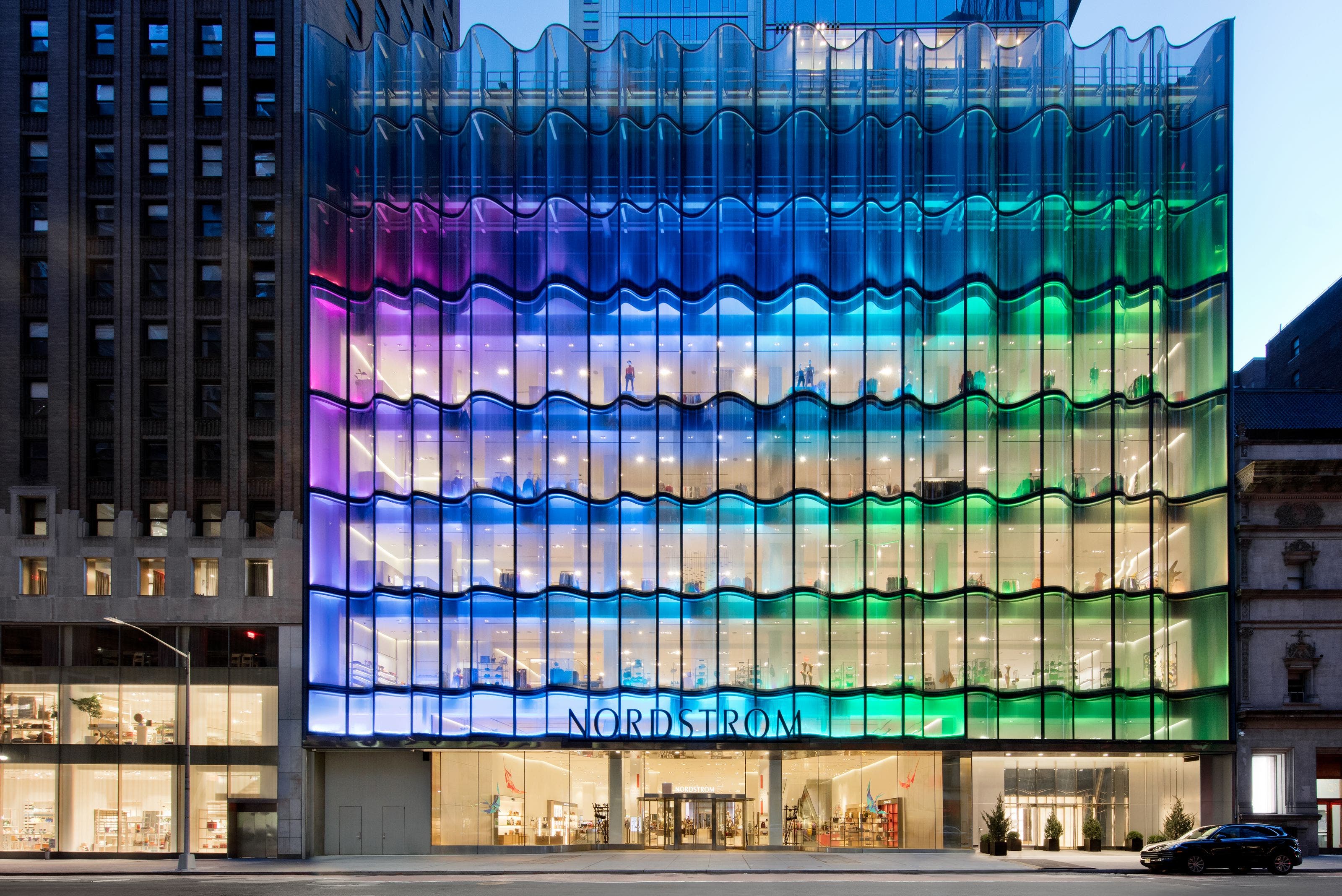 The exterior of Nordstrom NYC.