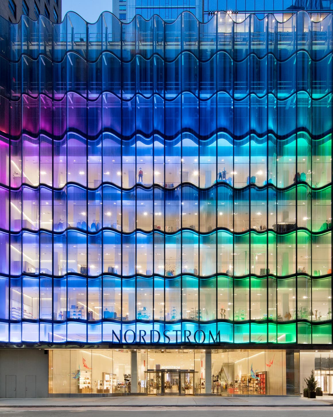 The exterior of Nordstrom NYC.