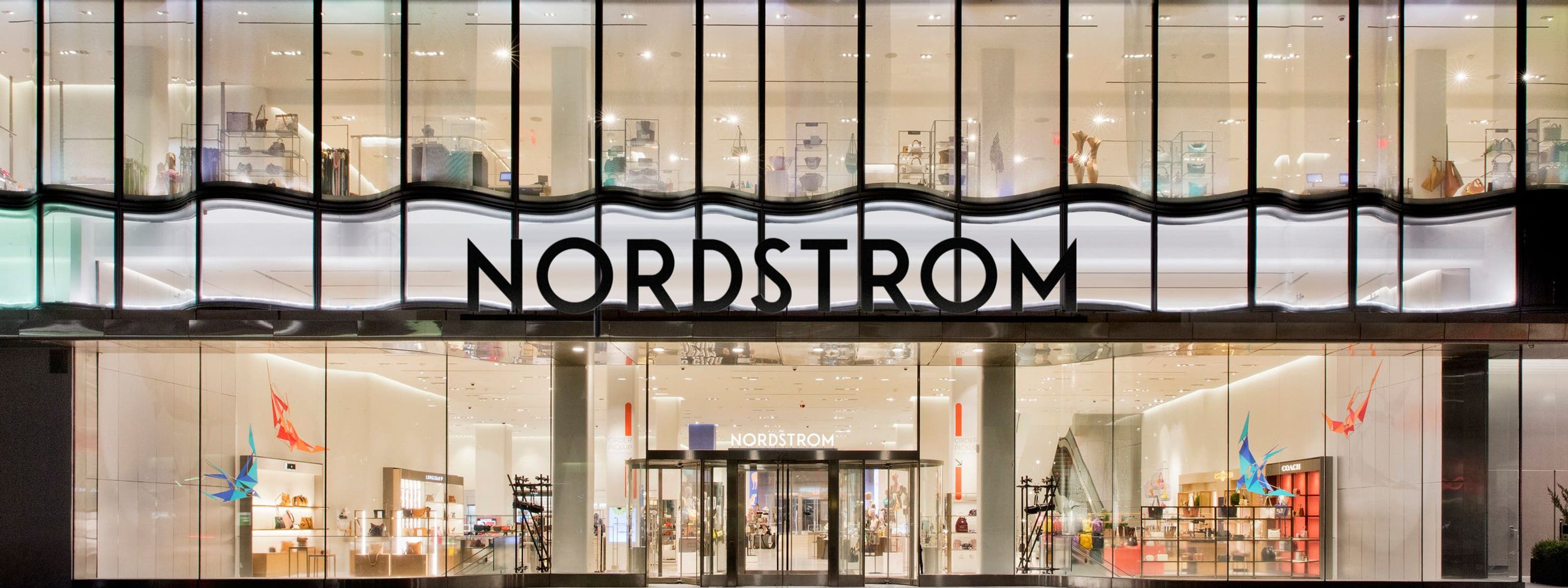 The exterior of the Nordstrom NYC store.