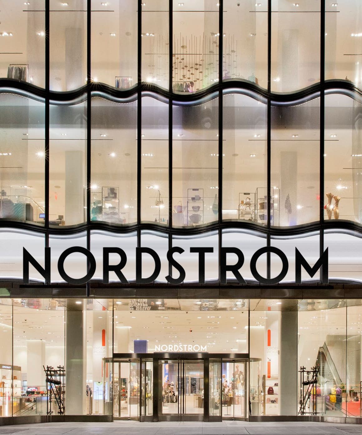 The exterior of the Nordstrom NYC store.