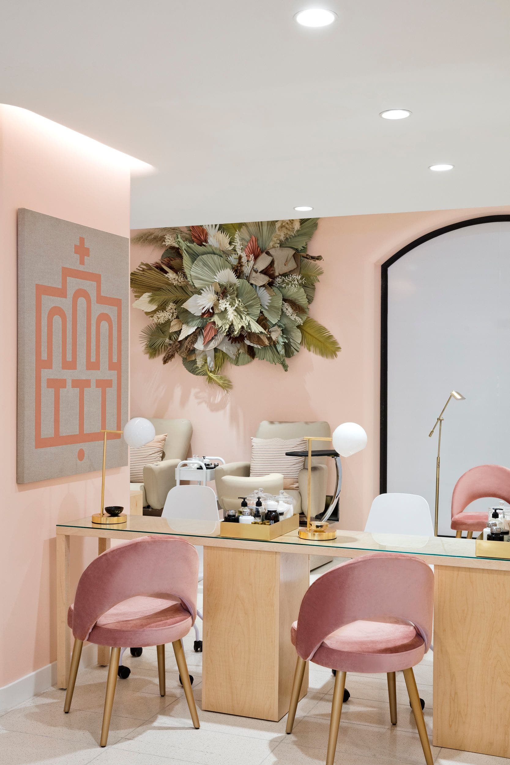 An area for nail services in Nordstrom NYC's Beauty Haven.